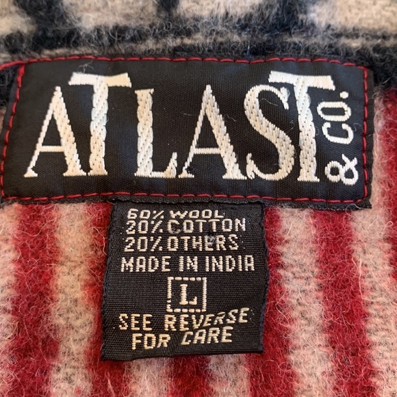 At Last & Co Vintage Aztec Tribal Wool Vest - Picture 7 of 7